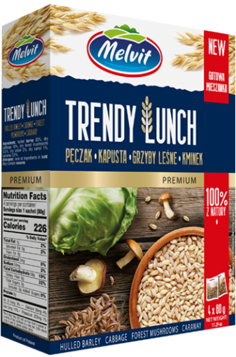 Mieszanka Trendy Lunch pęczak, kapusta, grzyby, kminek 4 x 80 g