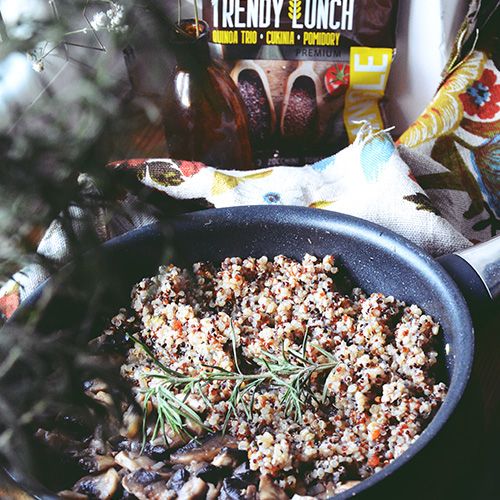 Przepis na quinoa z pieczarkami