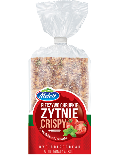 Pieczywo chrupkie Crispy żytnie z pomidorami i bazylią