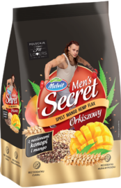 Mieszanka Men’s Secret Orkiszowy z nasionami konopi i mango 350 g