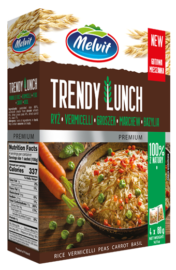 Trendy Lunch ryż parboiled, vermicelli, groszek, marchew, bazylia 4 x 80 g