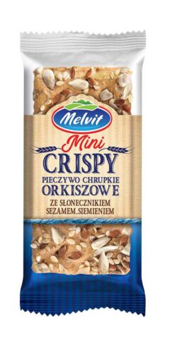 Crispy Mini Orkiszowy ze Słonecznikiem Sezamem Siemieniem Lnianym 30g Melvit