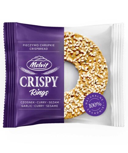 Crispy Rings Czosnek Curry Sezam 90g Melvit