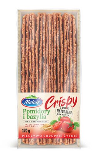 Crispy Żytnie z Pomidorami i Bazylią 170g Melvit