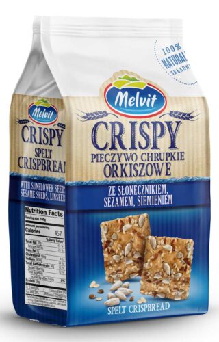 Crispy ze Słonecznikiem Sezamem Siemieniem Lnianym 150g Melvit