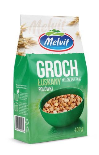 Groch Łuskany Połówki 400g Melvit