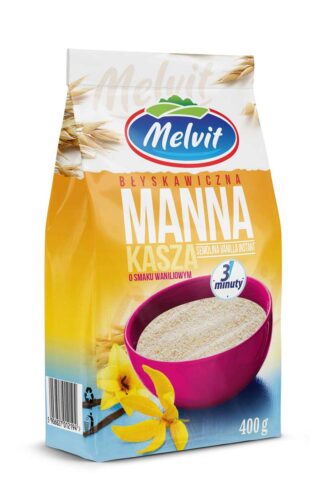 Kasza Manna Błyskawiczna o smaku waniliowym 400g Melvit