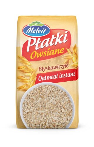 Płatki Owsiane Błyskawiczne 400g papier Melvit