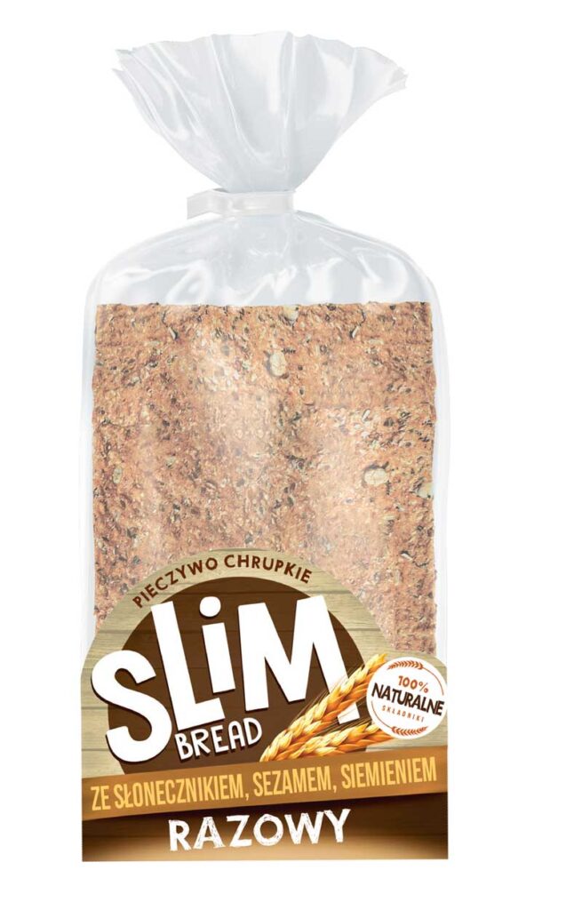 Slim Bread Razowy ze Słonecznikiem Sezamem Siemieniem 130g Melvit