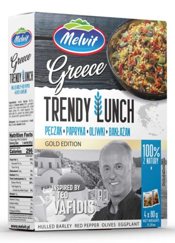 Trendy Lunch ITALY Pęczak Papryka Oliwki Bakłażan 4x100g KUCHNIE ŚWIATA Melvit